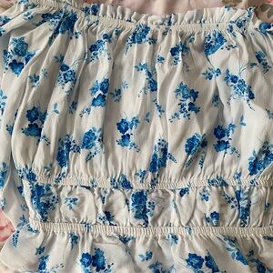 Blue and white woman’s blouse